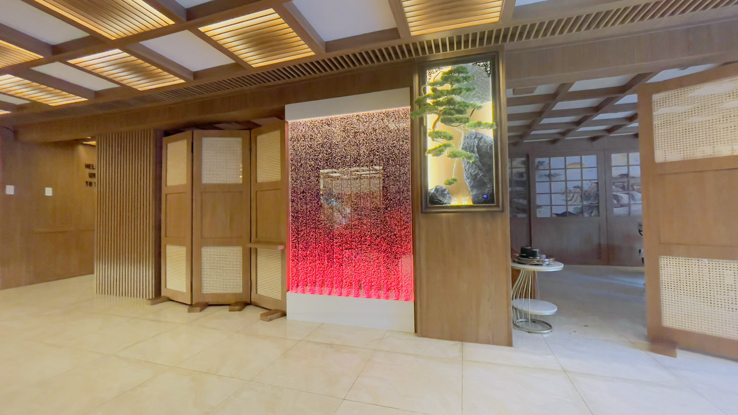 Vách bọt nước trong không gian spa